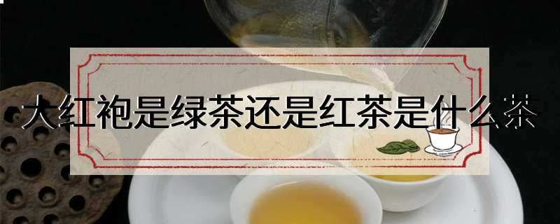 大红袍是绿茶还是红茶是什么茶