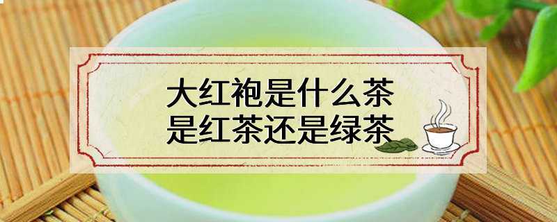 大红袍是什么茶是红茶还是绿茶