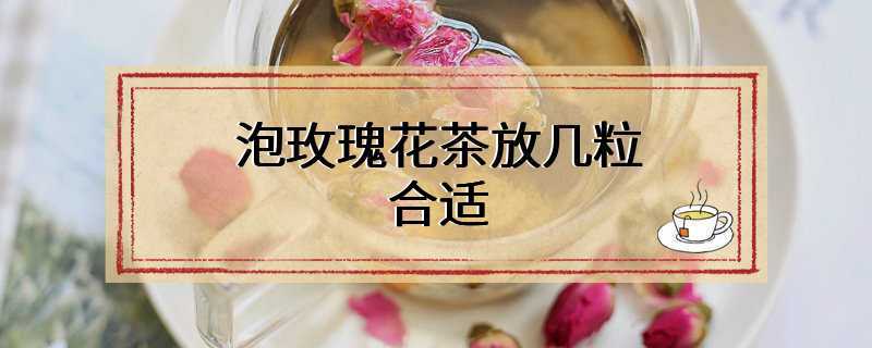 泡玫瑰花茶放几粒合适