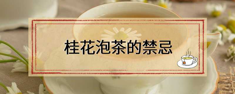 桂花泡茶的禁忌