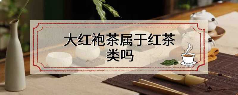 大红袍茶属于红茶类吗