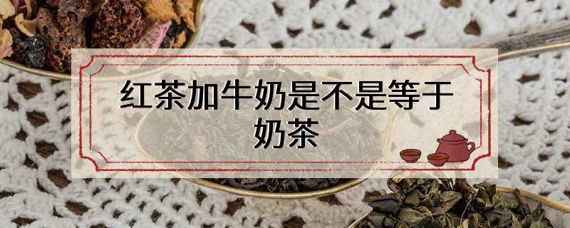 红茶加牛奶是不是等于奶茶