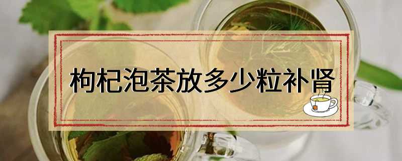 枸杞泡茶放多少粒补肾