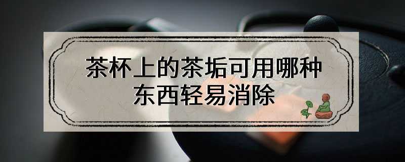 茶杯上的茶垢可用哪种东西轻易消除