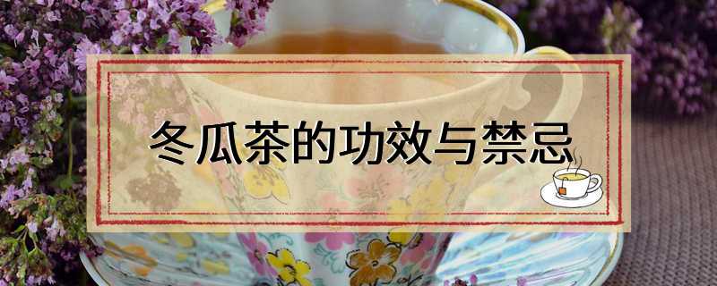 冬瓜茶的功效与禁忌