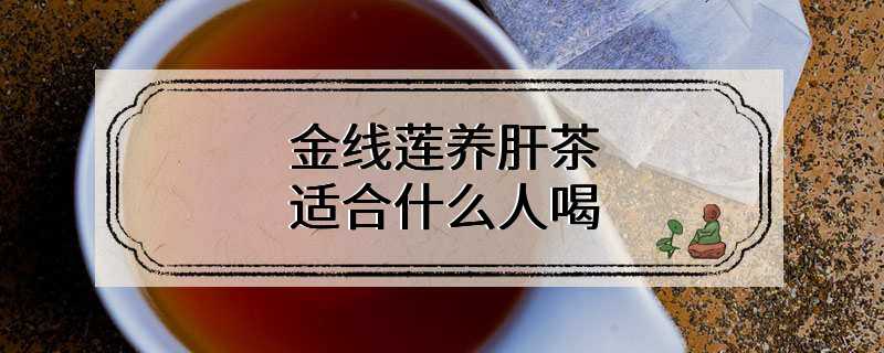 金线莲养肝茶适合什么人喝