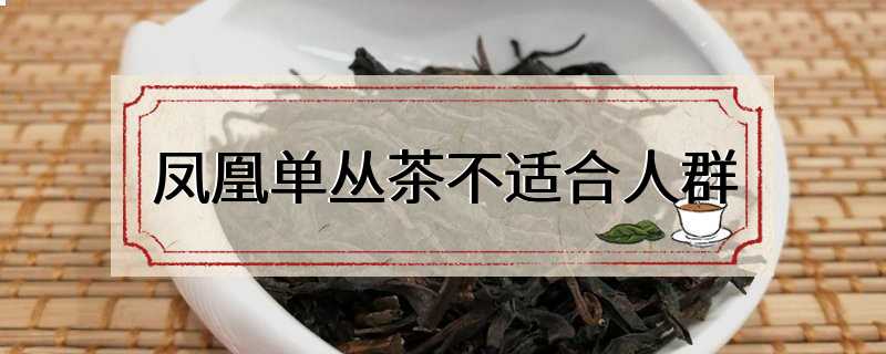 凤凰单丛茶不适合人群