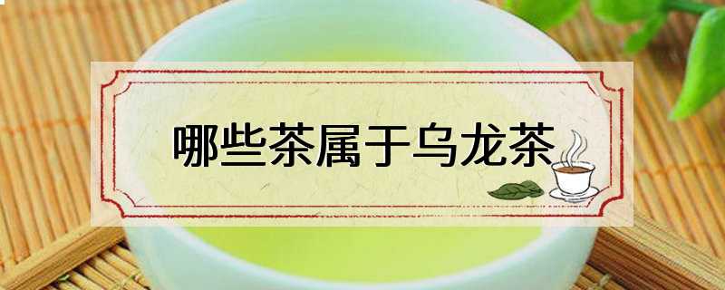 哪些茶属于乌龙茶