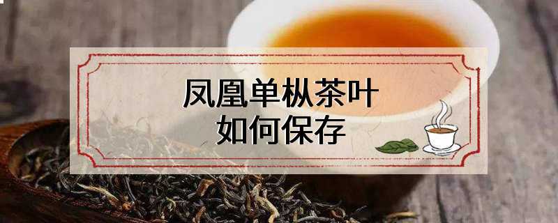 凤凰单枞茶叶如何保存