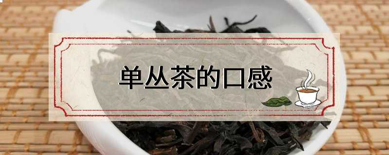 单丛茶的口感