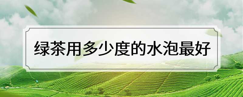 绿茶用多少度的水泡最好