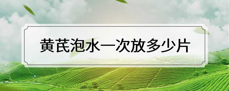 黄芪泡水一次放多少片