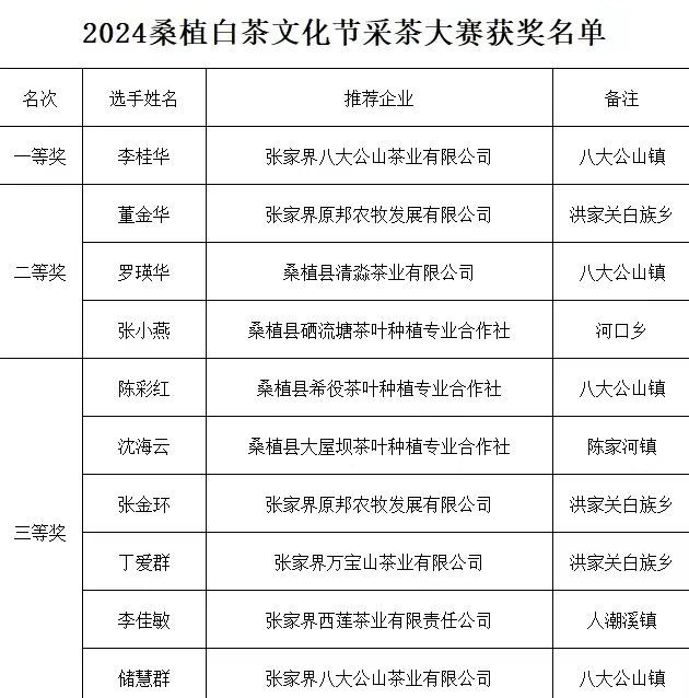 关于桑植白茶文化节：茶农巧手齐上阵 以赛促学强技能的新闻(6)