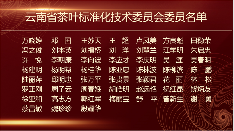 有关于云南省茶叶标准化技术委员会成立大会胜利召开的新闻(5)